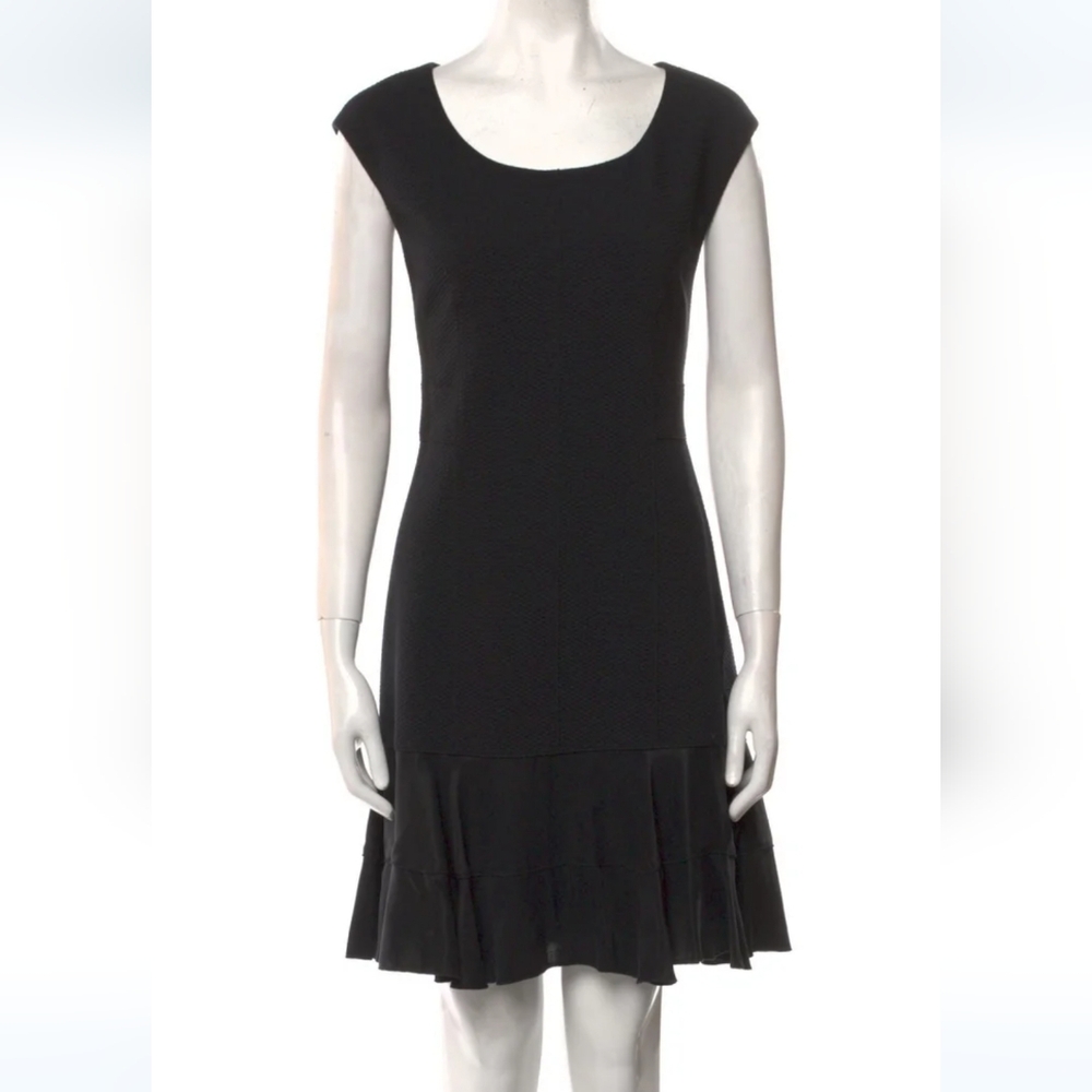 REBECCA TAYLOR BLACK WOMEN'S SHORT SLEEVE, SCOOP NECK, SIZE 2.